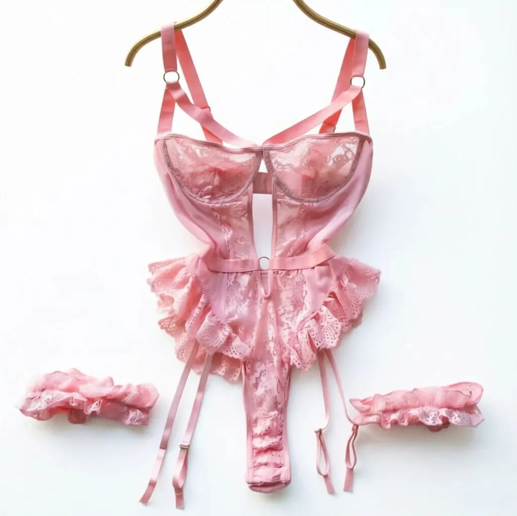 Erotic Underwear Bras Sets For Women Lace Garter Lingerie Intimates 2025 Underwire Bra And Panty Thongs Ladies Underwear Set — image 1