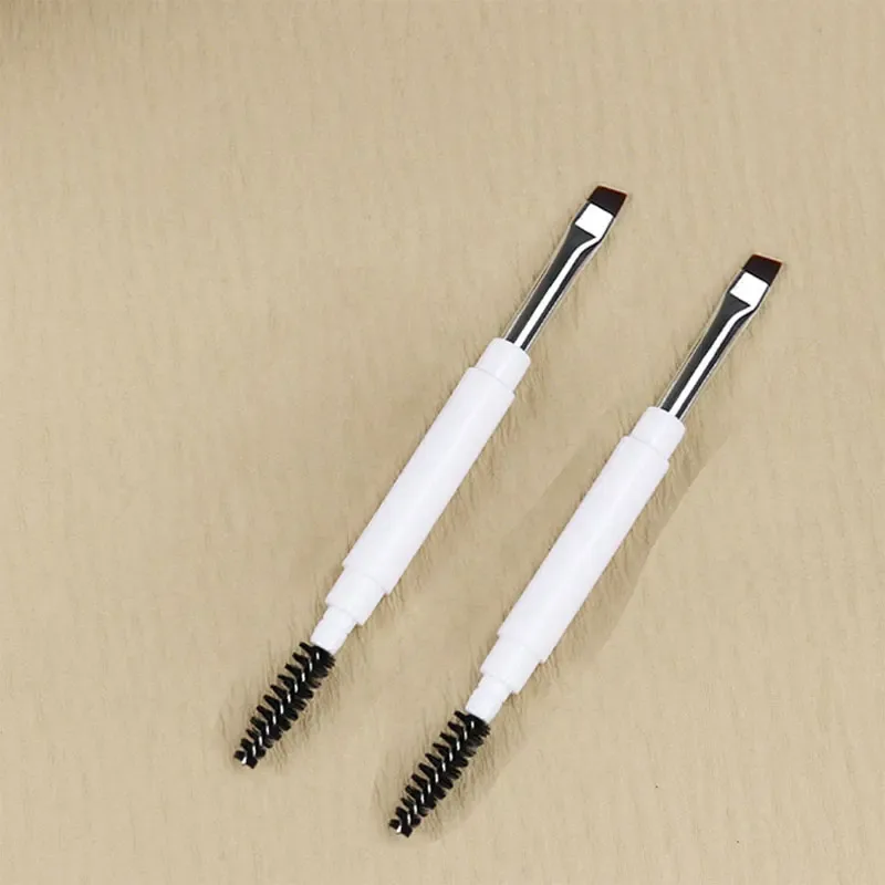 Dwustronne przenośne pędzle do makijażu Rozmiar podróżny Pędzle do makijażu Cienie do powiek Eye Brow Crease Niezbędne narzędzia kosmetyczne z pokrywką — image 12