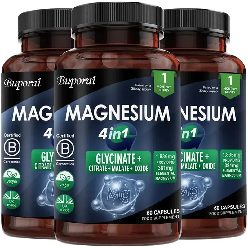Magnesium 4-in-1 Complex - Supports Immune Health Promotes Muscle Relaxation and Bone Health and Helps Improve Sleep