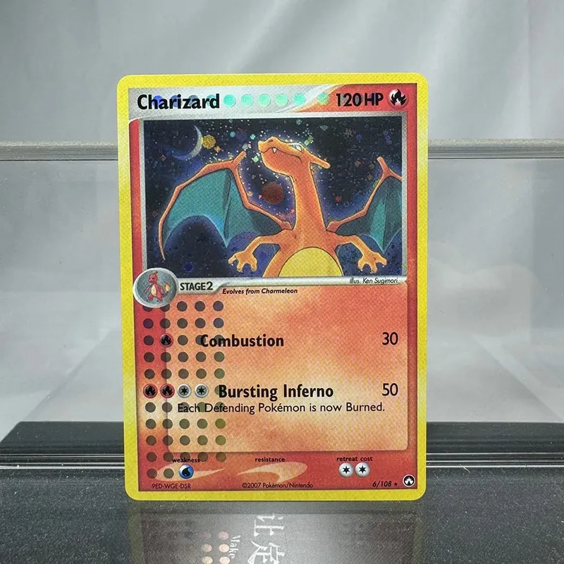 Charizard PTCG Single Collection Card 1st Edition 1996 Vmax Ex Rare Rainbow Card PKM Proxy Cards Toys Gifts — image 4