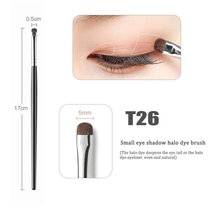 Detail Small Eyeshadow Makeup Brushes Eyebrow Brush Flat Fine Eyeliner Brush Highlights Smudge Silkworm Shadow Brush MakeUp Tool