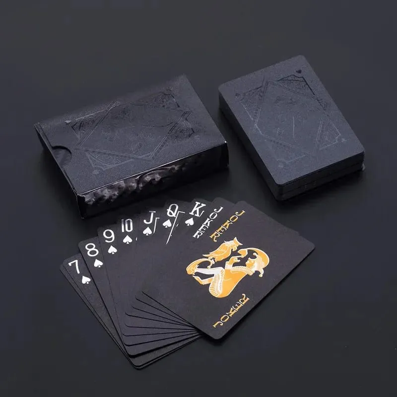 Color Black Gold Playing Card Game Card Group Waterproof Poker Suit Magic Dmagic Package Board Game Collection Entertainment — image 4