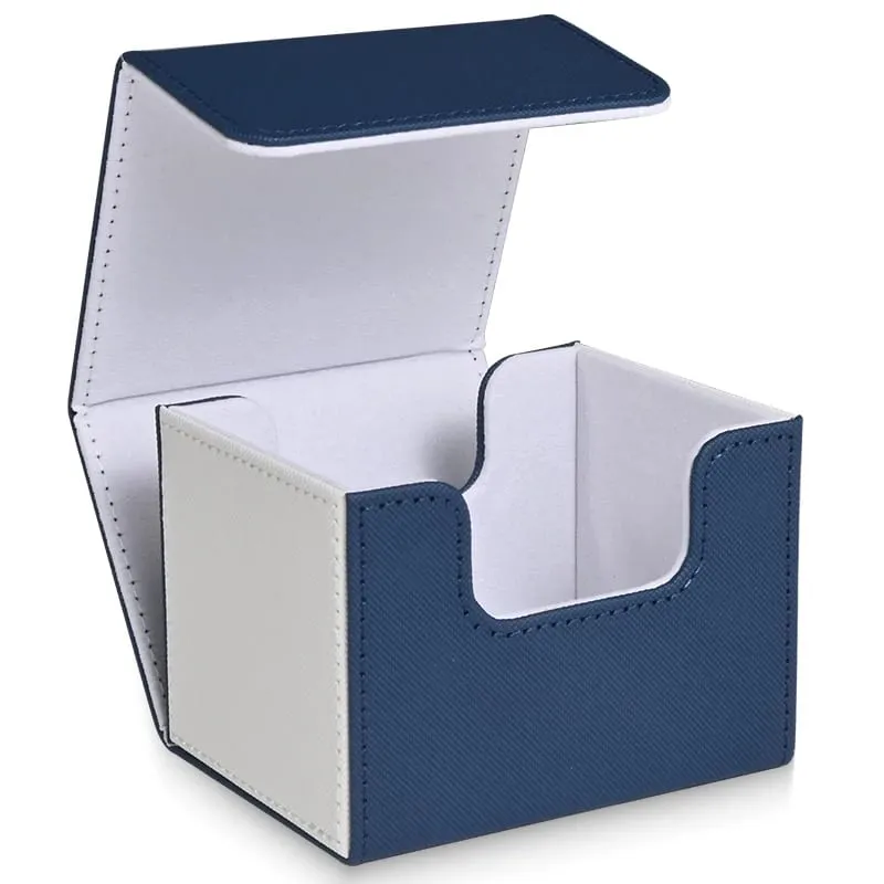 Card Deck Box PU Leather Strong Magnet Card Case Holds 120+ Single Sleeved Cards Fits for Magic Yugioh TCG Cards — image 4