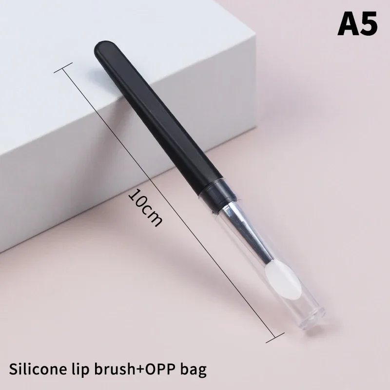 ★▲1PC przenośne pędzle do makijażu cieni do powiek rozmiar podróżny pędzle do makijażu brwi silikonowe Glit niezbędne narzędzia kosmetyczne z pokrywką — image 12