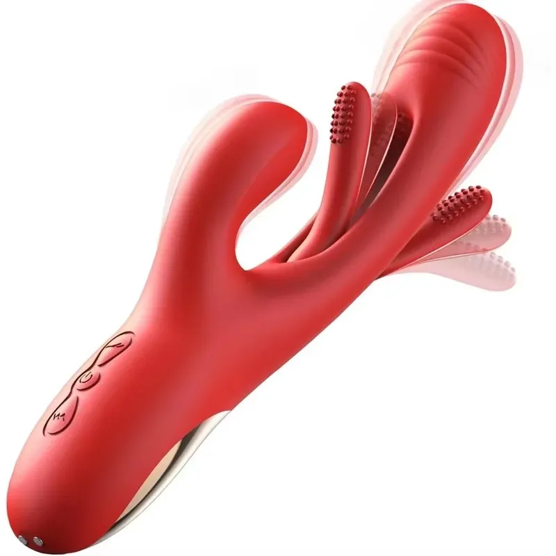 3-IN-1 Rabbit Vibrator for Women Powerful Tapping Flapping Vibrator Clitoral Stimulator Massager Female G-Spot Finger Dildo Sex — image 7