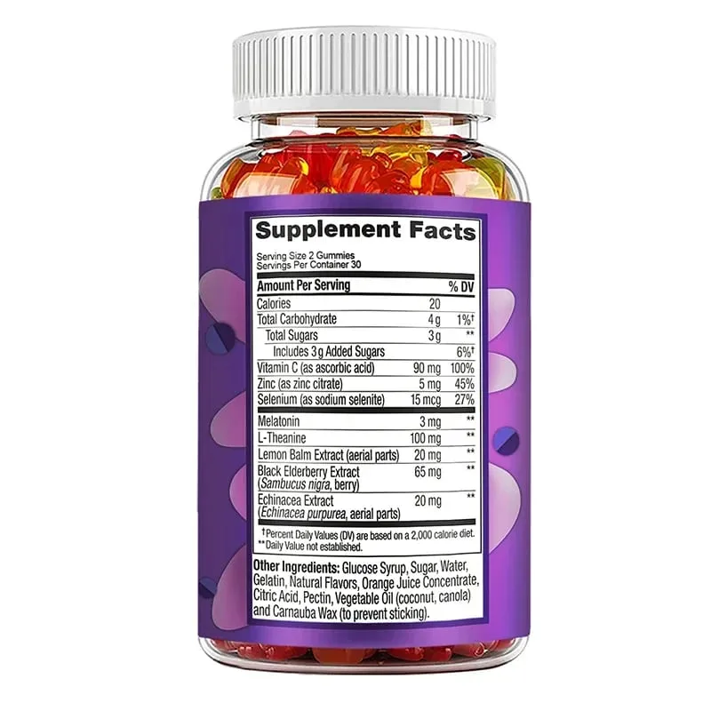 Sleep Gummies - Aid Sleep Relieve Stress Promote Rapid Sleep and Enhance Sleep Quality - with Melatonin L-Theanine