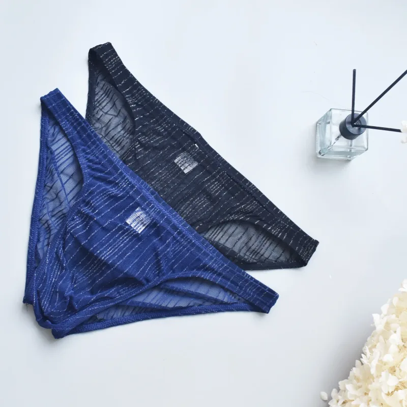 Men's Sexy Underwear, Transparent and Fun Mesh Thin Transparent Quick Drying Triangle Pants, Low Waist Breathable Underwear — image 5