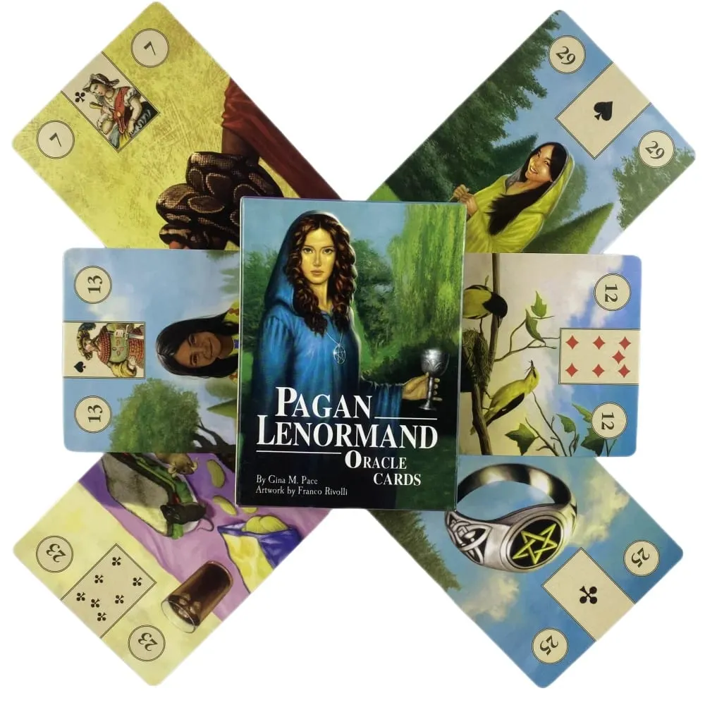 Pagan Lenormand Oracle Cards Engelsk version Mystisk Tarot Deck Divination Fate Party Entertainment — image 2