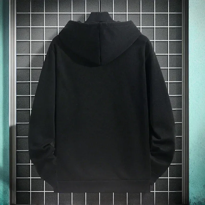 Hoodie urbano masculino 2025 de alta qualidade cor sólida manga longa moletom casual desportivo com capuz outerwear jesus cruz impressão pulôver — image 16