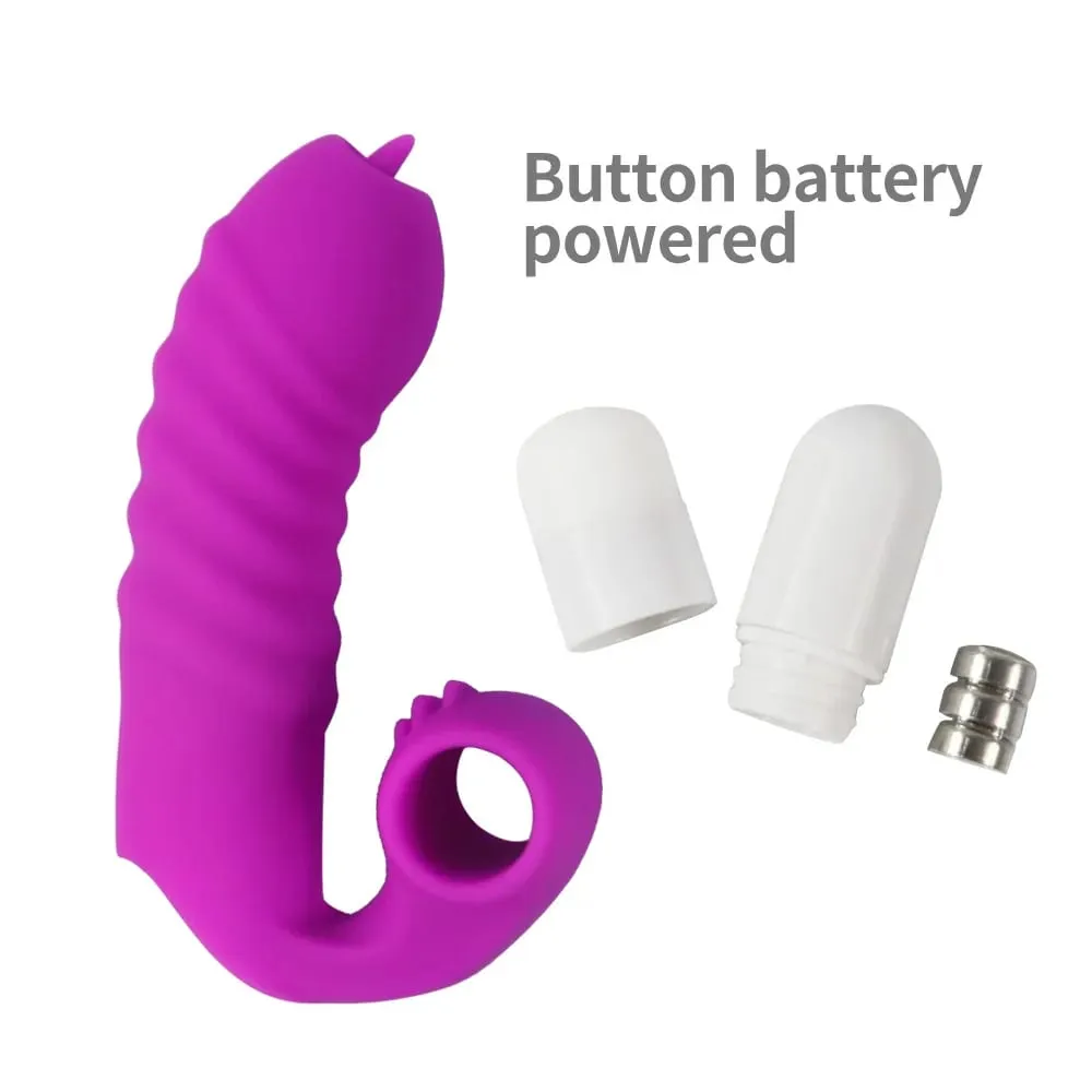 Finger Hülse Vibrator Weibliche Masturbator Klitoris Stimulieren Zunge Lecken Vagina Massager Erotische Sex Spielzeug Für Frauen Produkte — image 2