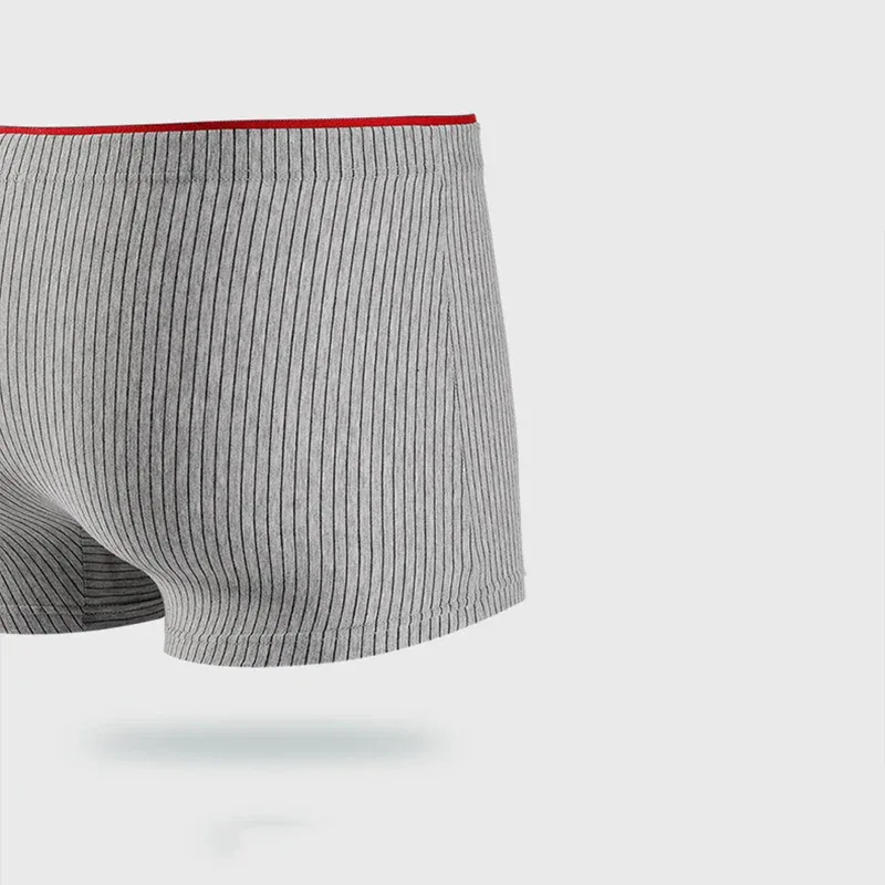 4Pcs Men's Cotton Boxer Shorts High Elastic Male Boxer Underwear Head Underpants Youth Middle-Aged Men's Boxer — image 17