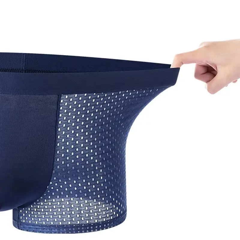 4pcs Men Boxershorts Lce Silk Mesh Men's Underwear Panties Solid Sexy Comfortabler Summer Breathable Lntimate Underpants — image 5