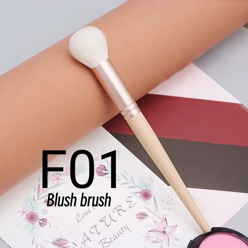 Blush Makeup Brush Powder Natural Fine Goat Hair Luxury Ebony Handle Make Up Brushes Beauty Tools — image 8