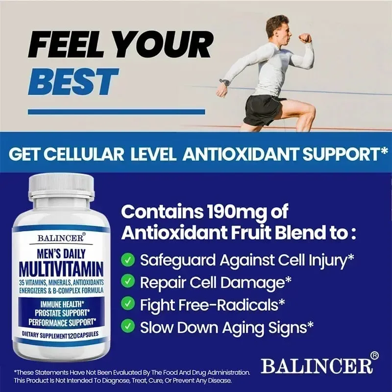 Men's Multivitamin - Contains vitamins B12 B6 zinc and selenium to support coordination heart immunity and prostate health — image 4