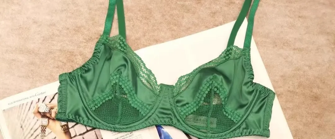 Parisian Lingerie Set | Chantilly Lace & Mesh Cutouts | EU 85B Support | Effortless French Slimming Underwire Sexy Bras — image 13