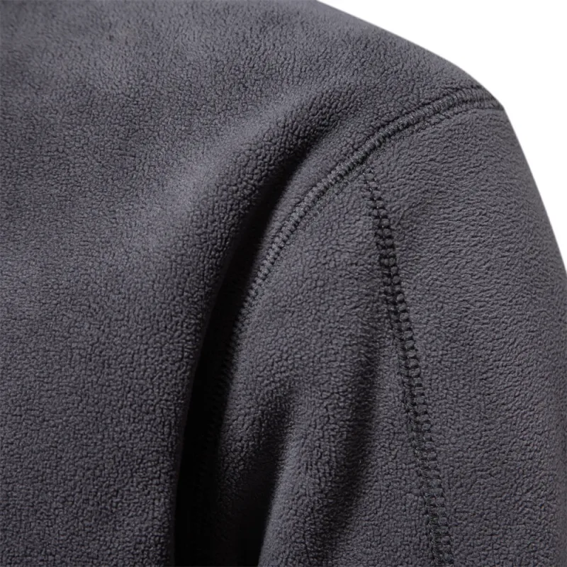 Brand Quality Thicken Warm Fleece Jacket for Men Zipper Neck Pullover Men's Sweatshirt Soft Shell Mens Jacket — image 5