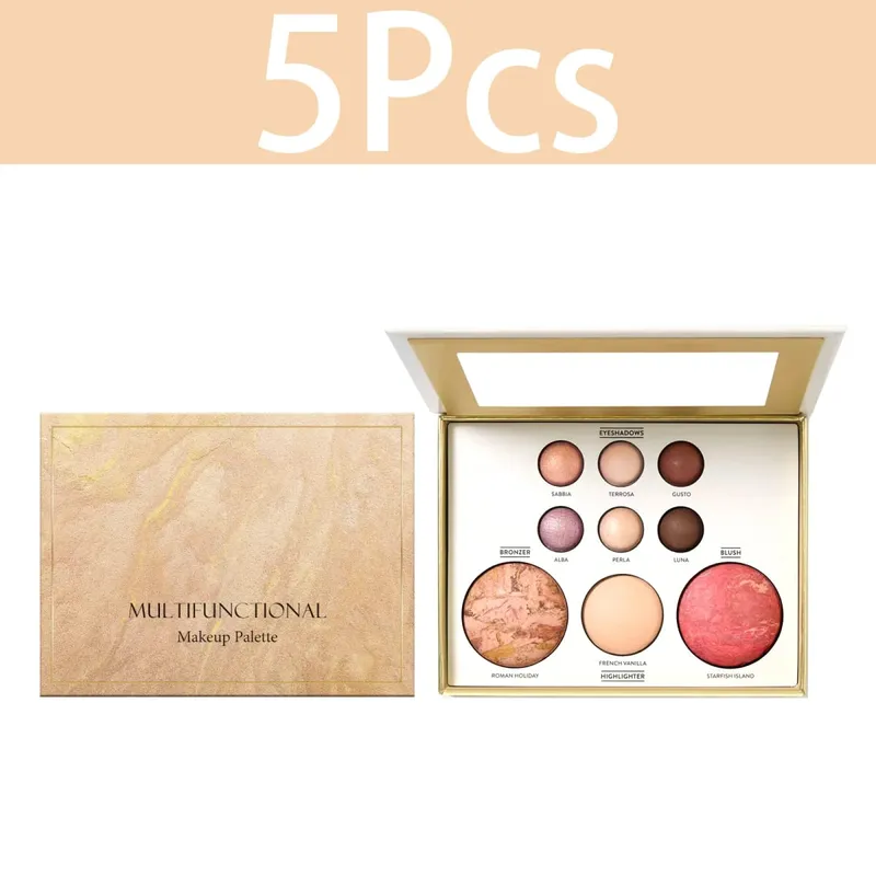 Makeup Palette Eyeshadow Highlighter Blush Bronzer All-in-One Face Palette Shimmer Matte Travel Size Cosmetic Kit Holiday Gift