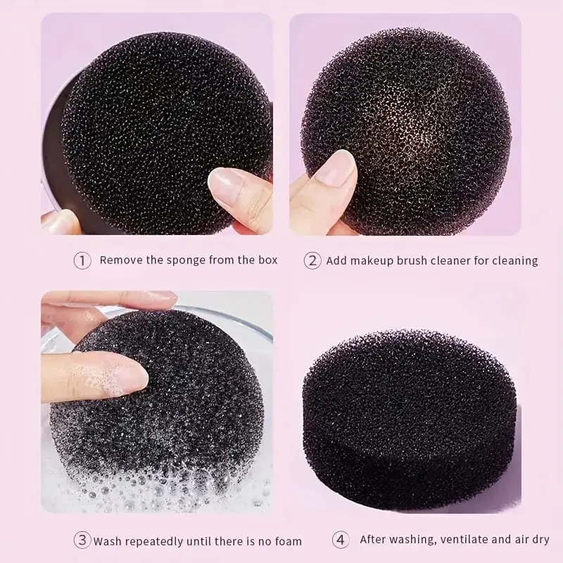 Makeup Brush Cleaner Color Removal Cleaner Sponge Quickly Easily Clean Makeup Brushes Powder Without Water Chemical Solutions — image 4