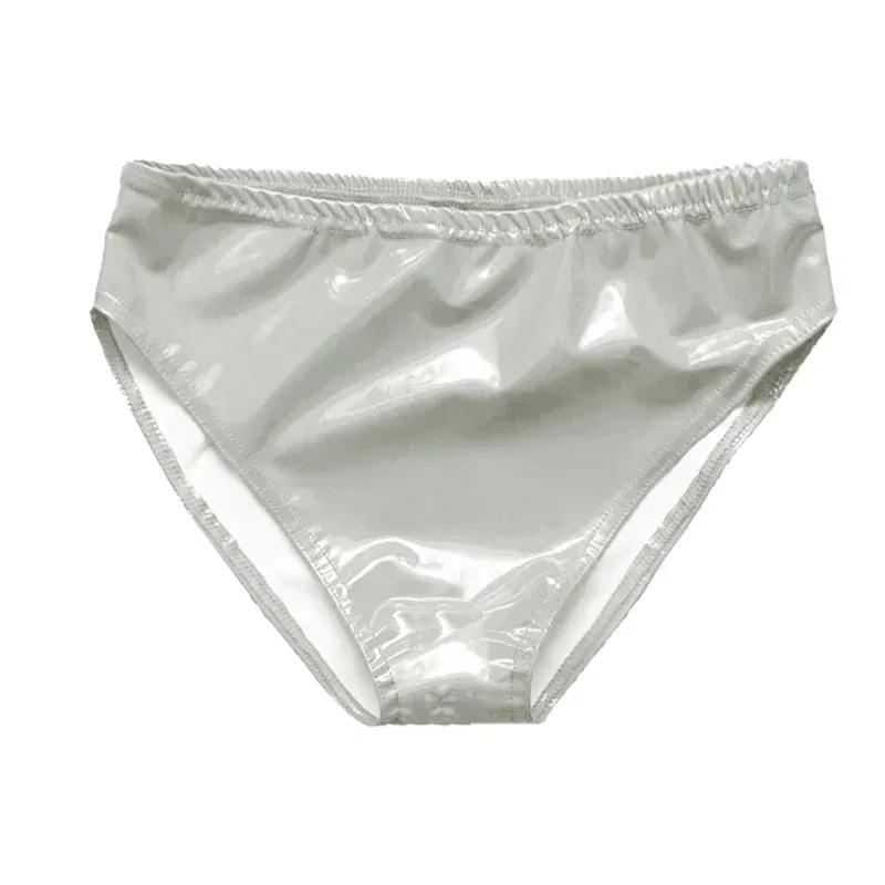 Men Sexy Latex Glossy Briefs Underwear Pvc Leather Underpants Women Patent Leather Erotic Lingerie Thongs Sissy Panties — image 26