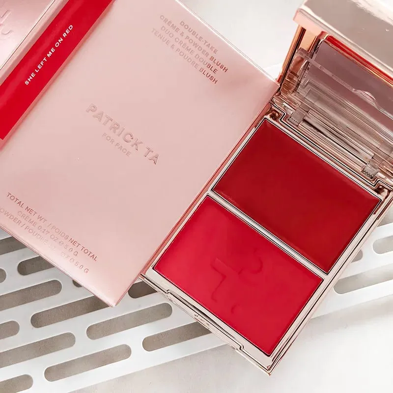 Patrick 2 in 1 Cream & Powder Blush Palette Dual Cheek Blush Duo Lasting Natural Brightening TA Makeup Cosmetics She's That Girl — image 20