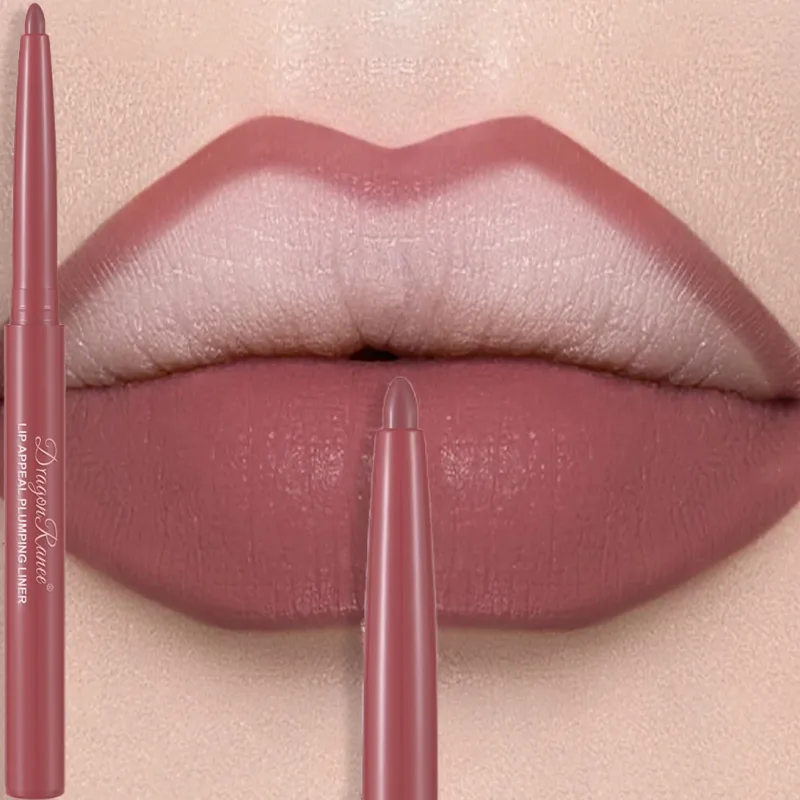Matte Mauve Lipstick Pencil Long Lasting Waterproof Non-Stick Lipliner Crayon Velvet Lip Contour Outline Smooth Natural Makeup