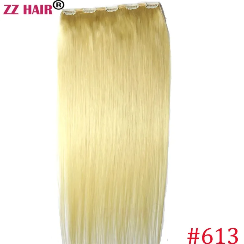 100% Brazilian Human Remy Hair Extensions 16"-26" 5 Clips 1pcs Set No-lace 100g-200g Clips In One Piece Natural Straight