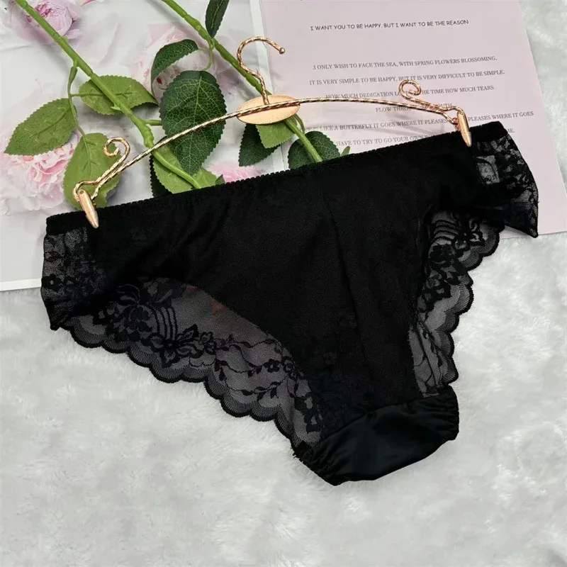 Fashion Underpants For Men Erotic Sissy U Convex Pouch Ultra-Thin Breathable Jacquard Lace Large Underwear gay underwear — image 5