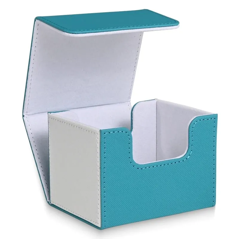 Card Deck Box PU Leather Strong Magnet Card Case Holds 120+ Single Sleeved Cards Fits for Magic Yugioh TCG Cards — image 9