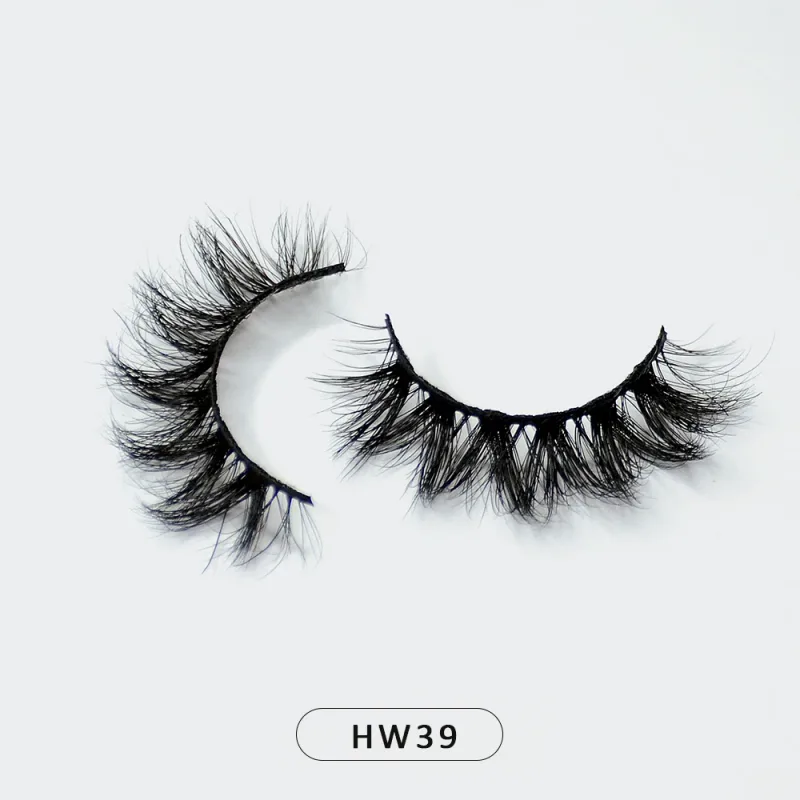 Dropshipping 10-15mm 3D Real Mink Handmade Crossing Lashes Individual Strip Thick Lash Fake Eyelashes with free paper boxes — image 9