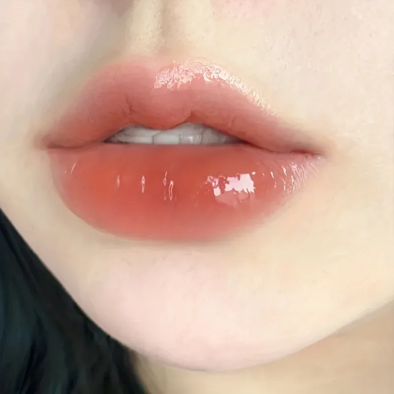 6 color lip glaze cute little bear mirror gloss jelly lips with sparkling light dew water long-lasting stain resistant trans
