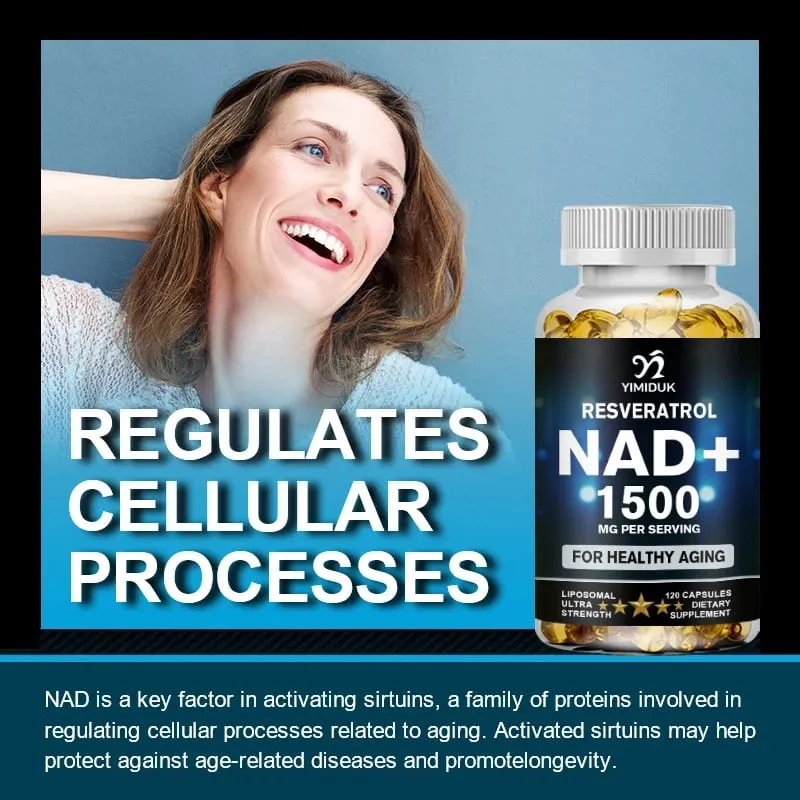 1500mg NAD Supplement - Liposomal NAD+ Supplement with Resveratrol Stamina & Healthy Aging - Strength Capsules — image 6