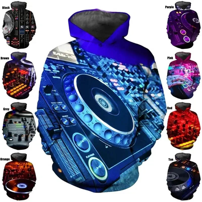 Новые модные толстовки с 3D принтом DJ Pattern для мужчин, повседневные пуловеры, толстовки, топы, мужские уличные толстовки большого размера, Ropa Hombre — image 6