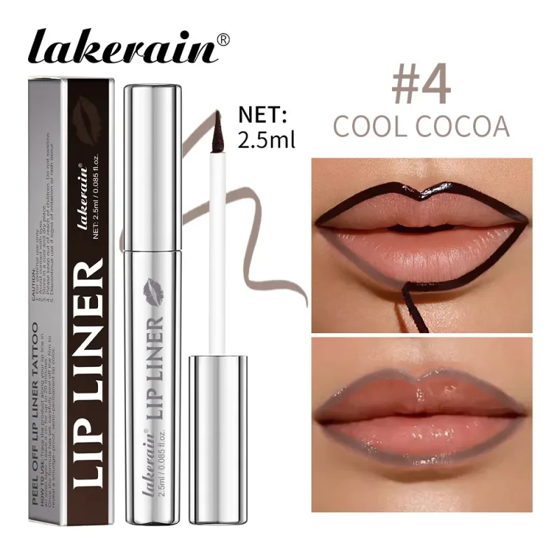Lip Liner With Peel Off Lip Stain Tattoo Long Lasting Waterproof Transfer Proof Smudge Proof Matte Finish Lip Cosmetic Pencil — image 9