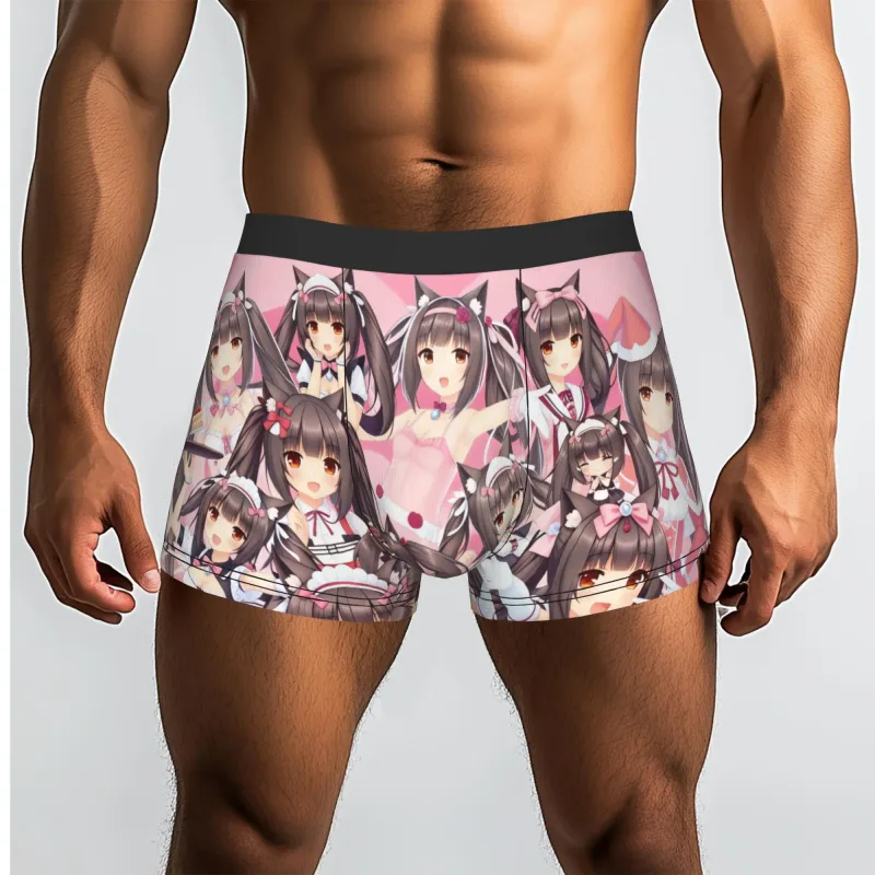 อะนิเมะ N-Nekopara Chocola วานิลลาชุดชั้นในชายพิมพ์เกมกางเกงบ็อกเซอร์กางเกงขาสั้นกางเกงกางเกงนุ่ม — image 21