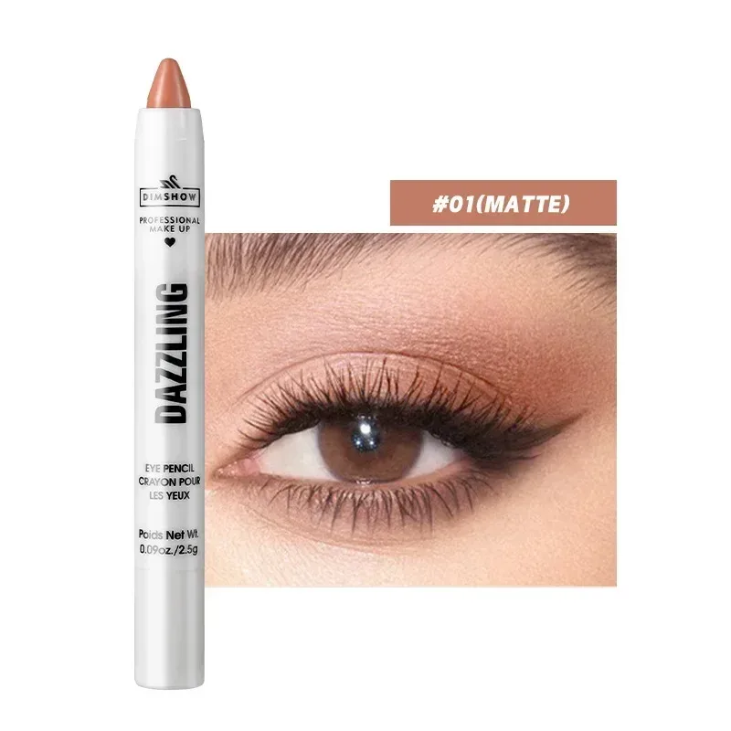 12 Colors Pearlescent Eyeshadow Pencil Waterproof Long Lasting Glitter Shimmer Eye Shadow Pen Eyeliner Stick Eyes Makeup Tools — image 15