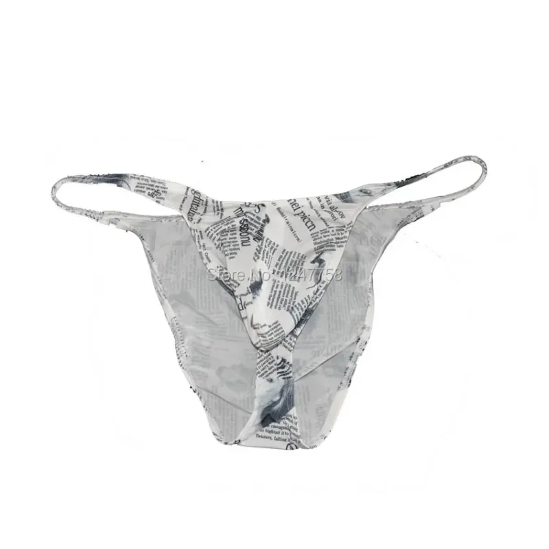 Sexy The Newspaper Printed Underwear Men Pants Bikini Mini Briefs Men's Super Soft & Smooth Briefs — image 11