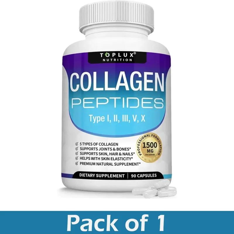 Cápsulas de péptidos de colágeno múltiple 1800 mg - Las píldoras complejas de colágeno de proteína hidrolizada promueven la piel y las articulaciones del cabello para hombres y mujeres