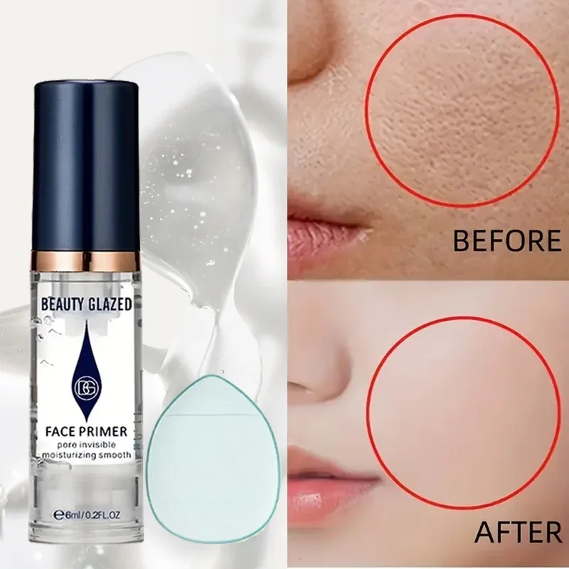 2pcs/Set :1pc Makeup Primer+1pc Puff Hydrating and Moisturizing Adheres Well To The Skin Long Lasting oil Control Travel Size — image 5