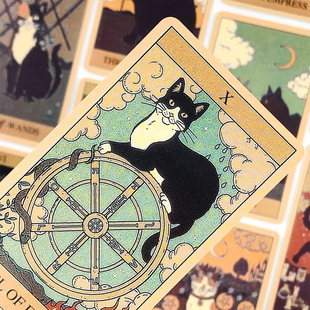 Cats Rule Earth タロットカード 78 オラクルデッキ 猫愛好家やタロット愛好家向けのユニークなカード 占いやギフトに最適 Givi — image 5