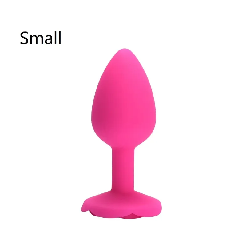 Rose Flower Silicone Anal Beads Butt Plug Set Small Medium Large Anal Plug Jewelry Anal Trainer Dildo Anus Sex Toy Men Women Gay