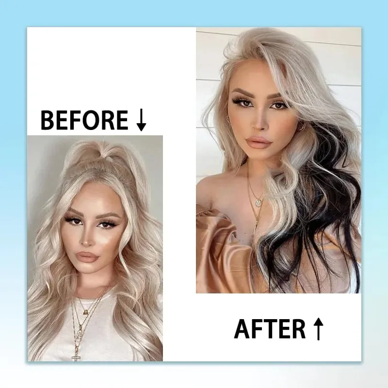 12 Pcs Clip in Hair Extensions 22 Inch Colored Hair Extensions Party Highlights Long Straight Synthetic Hairpieces for Women — image 4