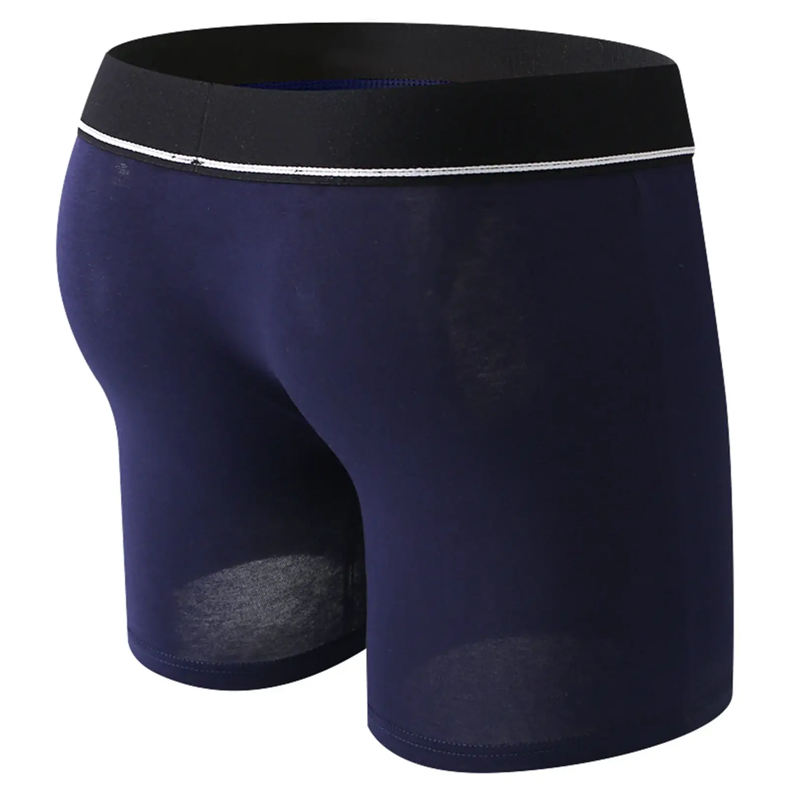 Cock Ring Männer Sexy Jock Loch Boxer Cockring Mann Shorts Unterwäsche Baumwolle Höschen Offene Tasche Unterhose Lange Boxershorts — image 11