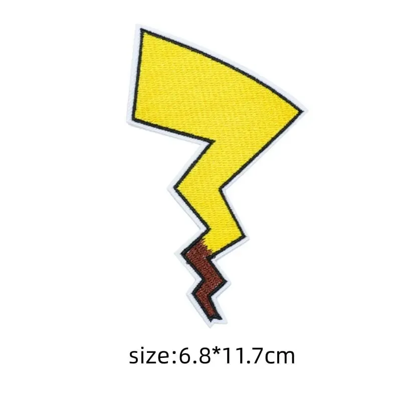HOT 40 Style Snorlax Iron On Patch Embroidered Clothes Patches Cartoon for Clothing Kid Umbreon Cloth Stickers Garment Appliqués — image 40