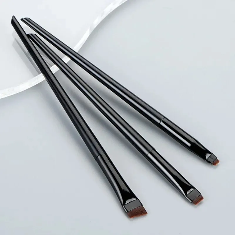 3 stk. Blade Eyeliner Brush Øjenbrynsbørste Bærbar Flad Fin Eyeliner Blyant Øjenbrynskontur makeupbørste