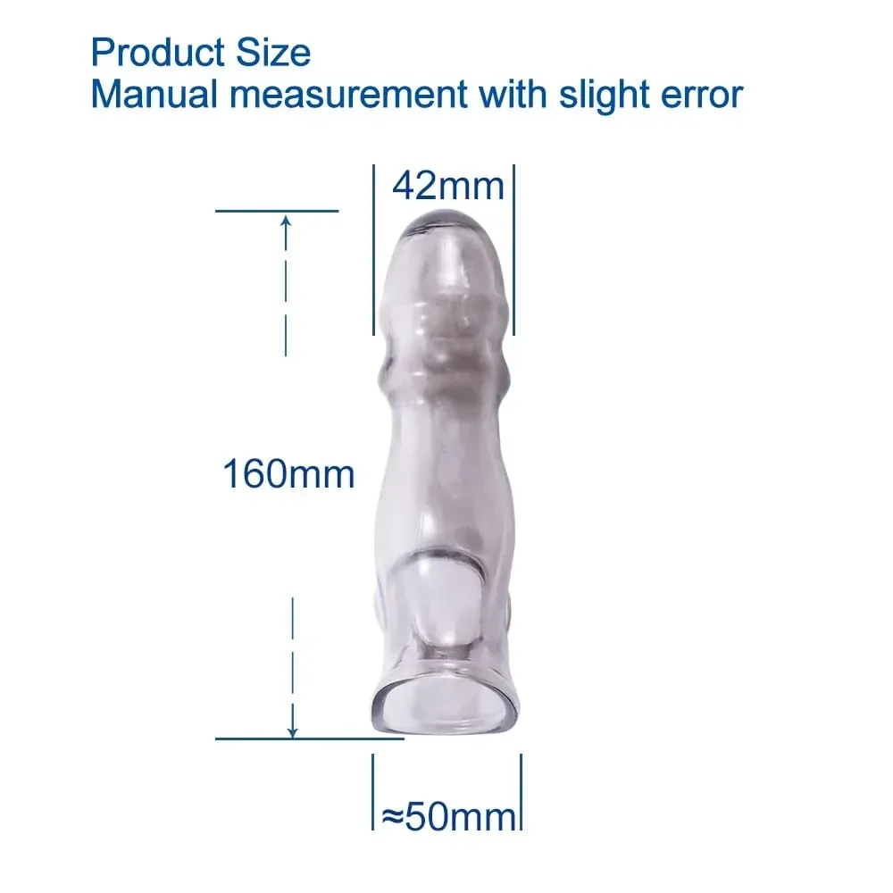 Alta elasticità per adulti manica del pene estensore del cazzo preservativi riutilizzabili e più sicuri giocattolo del sesso per coppia uomo strumenti di eiaculazione ritardata — image 4