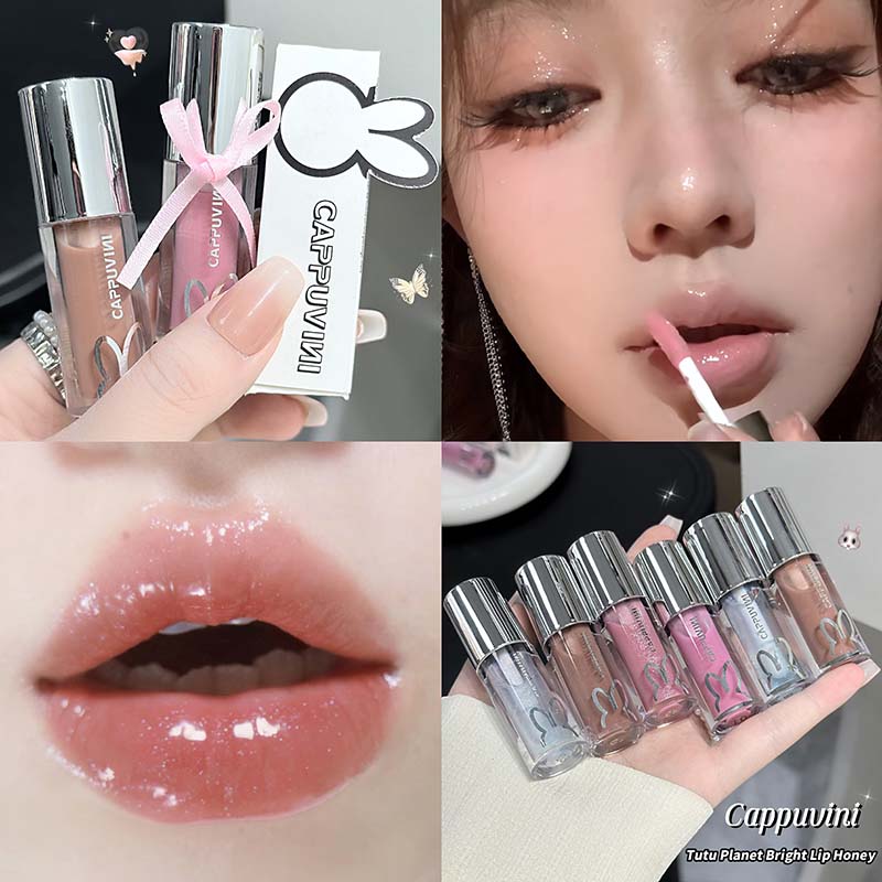 Brown Glitter Lip Glaze Lasting Shimmer Mirror Water Lip Gloss Waterproof Jelly Plumping Lipstick Make Up Moisturizing Lip Tint — image 3