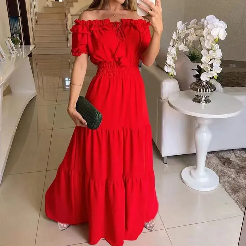 Summer New Arrival Color Solid Boho Dress Women Fashion Elegant Beach Party Club Dress Casual Maxi Dresses For Woman Clothing — image 11