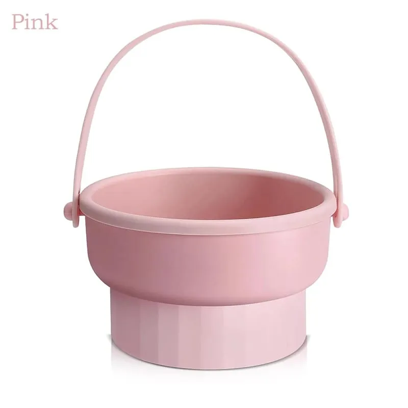 Makeup Brush Cleaning Mat 3-In-1 Silicone Washing Bowl with Brushes Scrubber Foldable Powder Puff Cosmetic Sponge Drying Tools — image 10