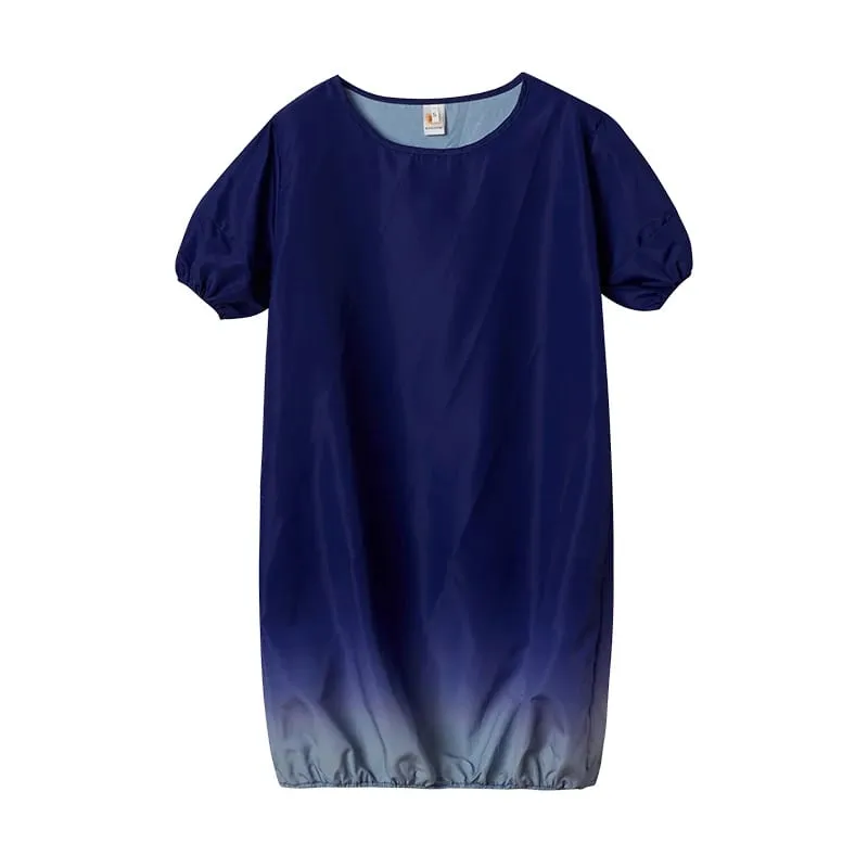 2024 European and American Cross-border New Product Oversized Women's Clothing New Casual Gradient Dress