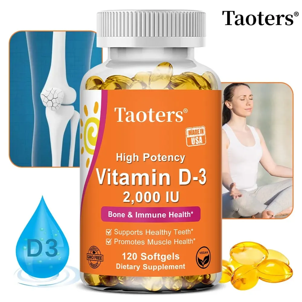 High Potency Vitamin D-3 2 000 IU - Promotes Muscle Teeth Bone and Immune Health — image 1